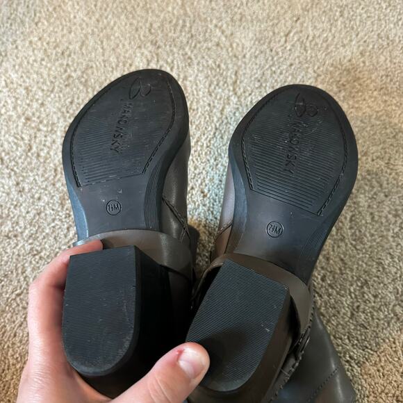 B Makowsky Gray Western Wear Cowboy Boots w/ Removable Harnesses Size 7.5 - Picture 6 of 11